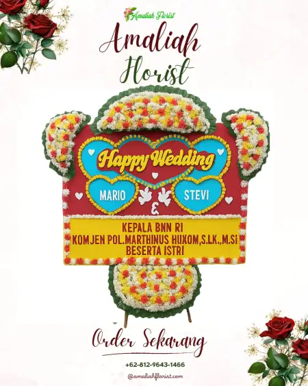 Papan Bunga Pernikahan Waihoka